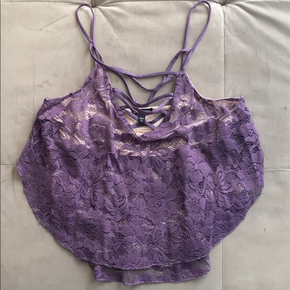 Express lace flowy top